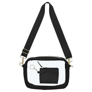 Keychain Wallet Crossbody Black Clear