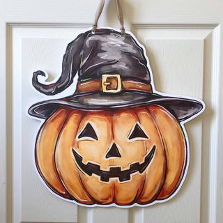 jack-o-lantern door hanger