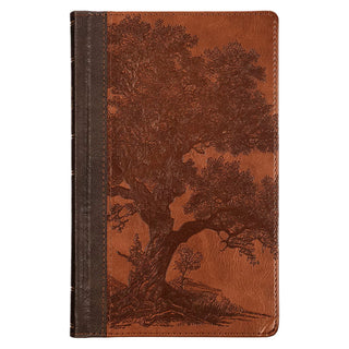KJV   Bible   Giant   Print   Faux   Leather Hardcover Brown Tree