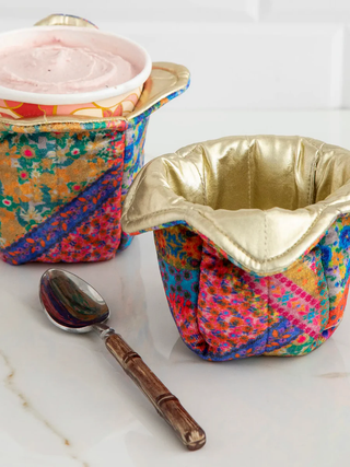 Ice Cream Cozy Folk Flower Pch Pnk