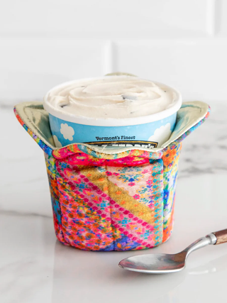 Ice Cream Cozy Folk Flower Pch Pnk