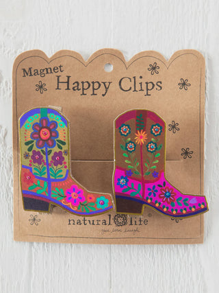 boot floral magnetized clips