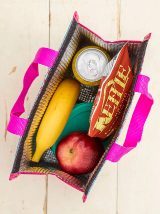 Insulated Lunch Bag Cream Live Happy Doodles