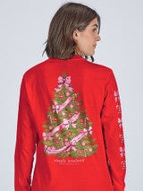 Christmas Tree Red Long Sleeve Tee