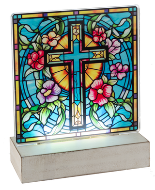 Stained Glass Cross Acrylic