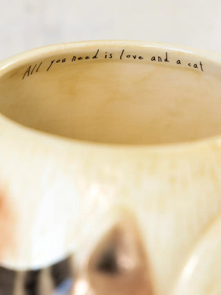 Folk Mug All U Need Is Love Cat