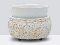 Warmer  Modern Floral Ivory Scroll