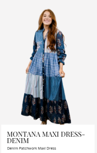 Patchwork Button-Front Midi Dress