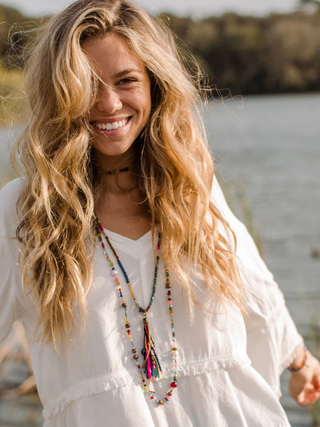 Tassel Necklace Rainbow