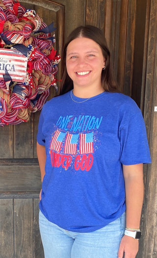 One Nation Under God Patriotic Tee