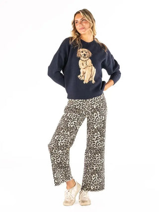 Simply Southern Girls Caramel Leopard Pants