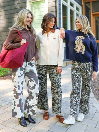 Simply Southern Girls Caramel Leopard Pants
