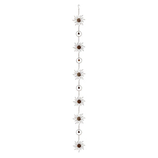 Harvest Blossom Rain Chain, Metal, Bronze Sunflowe