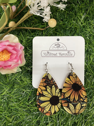 These acrylic sunflower earrings are the lightest, most comfortable earrings you will wear!