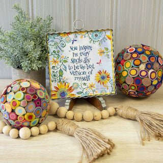 Galvanized Easel Mini Rust