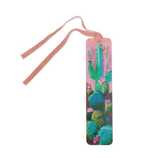 Bookmark with cactus design on a white background