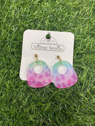 Rainbow Leopard Gracies Dangles - Spring Acrylic Earrings