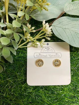 Leopard Print Gold earrings