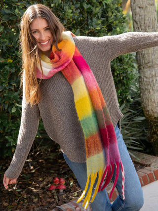 Cuddle Up Cozy Scarf Rainbow