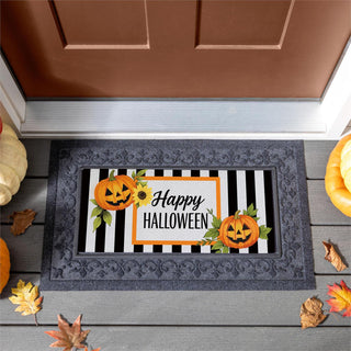 Happy Halloween Striped Jack O' Lanterns Sassafras