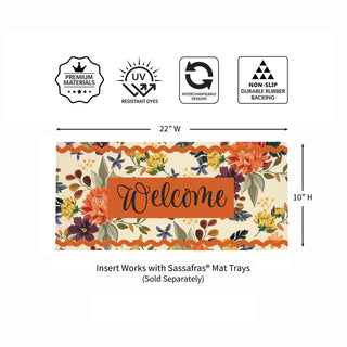 Fall Floral Welcome Sassafras Switch Mat