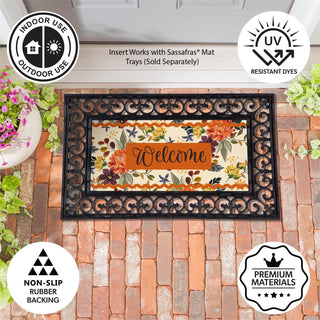 Fall Floral Welcome Sassafras Switch Mat