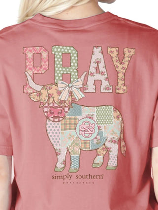 Pray Highland Cow Graphic Tee