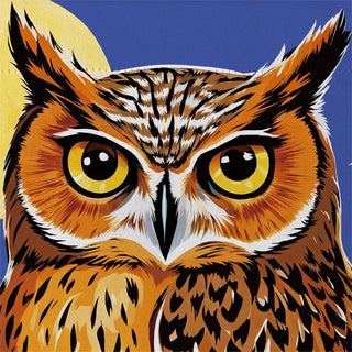 Moonlight Owl Suede Flag Garden
