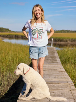 Palm Tree Tee White