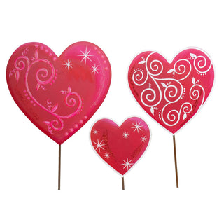 Swirl & Sparkle Heart Stakes