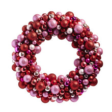 Load image into Gallery viewer, Valentine Pink Multi Ball Wreath 24&quot;