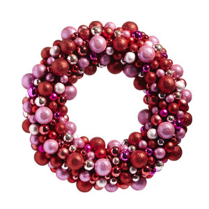 Valentine Pink Multi Ball Wreath 24"