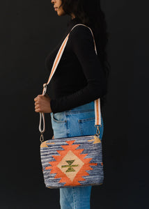 Blue Multi Aztec Crossbody