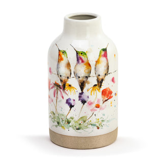 Hummingbird Wildflowers Friends Vase by Dean Crouser