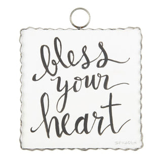 Square Roundtop charm with 'bless your heart'