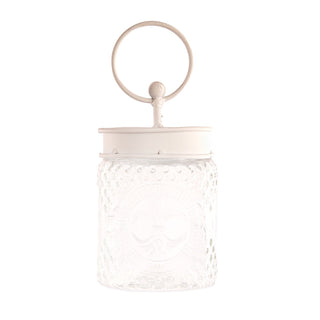 Jar Embossed w Wh Lid