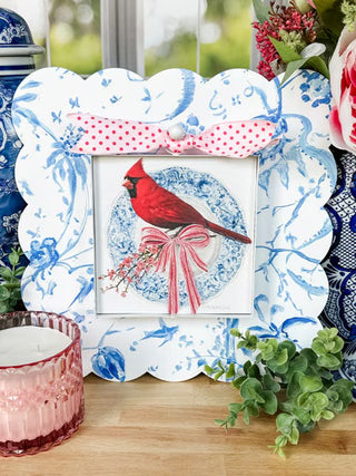 Gallery Scallop Blue Chinoiserie Display Board