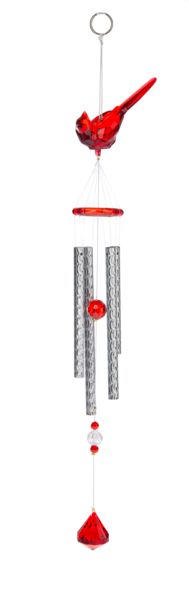Cardinal Windchime Acrylic 18"