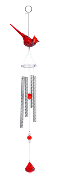 Cardinal Windchime Acrylic 18"