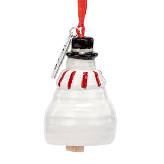 Love Snowman Red Heart Mini Bell Ornament - 1.5x2.