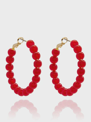 bd---medium-glass-bead-hoop-earring---red