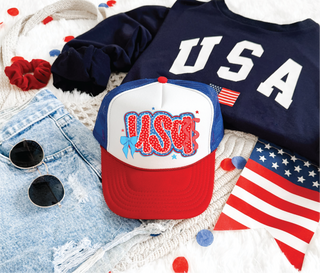 USA Star Bows Trucker Cap