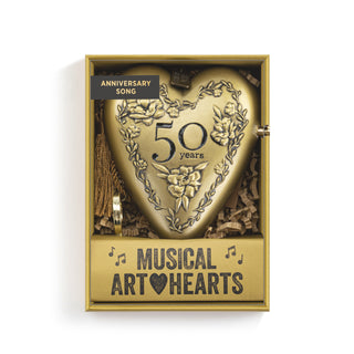 50th Anniversary Gold Musical Art Heart