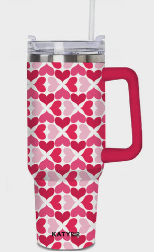 Multicolored Hearts 40oz Tumbler