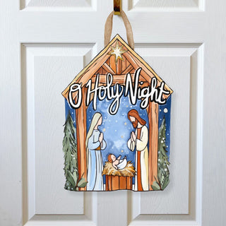 Nativity scene door hanger