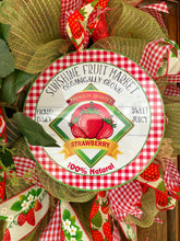 Load image into Gallery viewer, Wreath Mesh Floral Strawberry and Bow