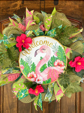 Load image into Gallery viewer, Wreath Mesh Everyday  Flamingo