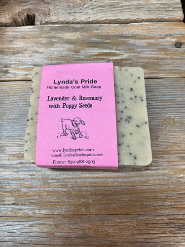 Lavender & Rosemary w Poppy Seed Soap