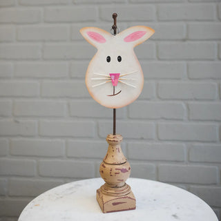 Add a touch of Easter charm to your home with this adorable metal Bunny Head Charm