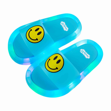 Load image into Gallery viewer, Blue Light Up Smiley Sandals ML